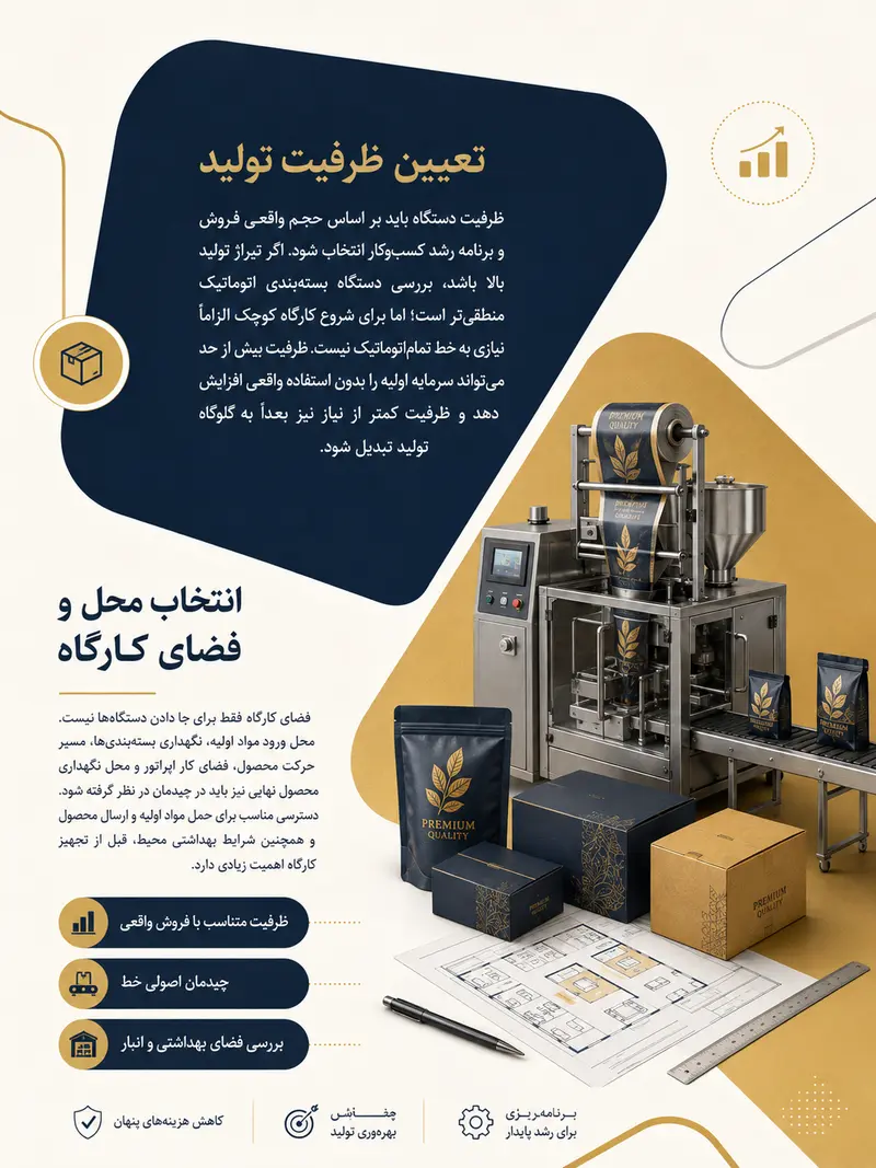 تععیین ظرفیت و انتخاب محل کارگاه