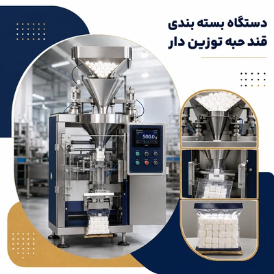 دستگاه بسته بندی قند حبه توزین دار