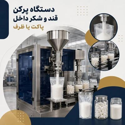 دستگاه پرکن قند و شکر داخل پاکت یا ظرف